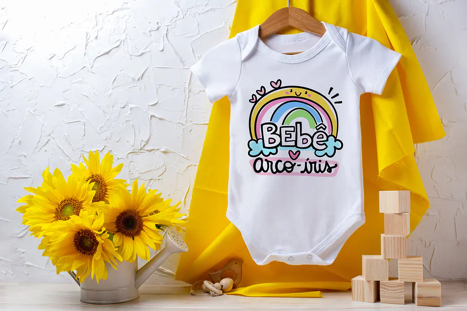 Arquivo Coleção Vestuário Infantil Frases em Png 1