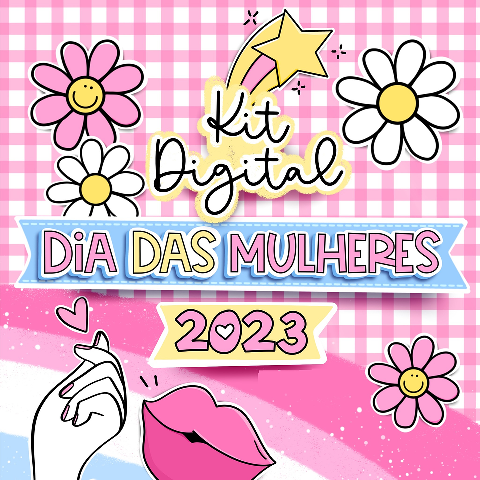 Kit Digital Dia das Mulheres Completo em Png  1