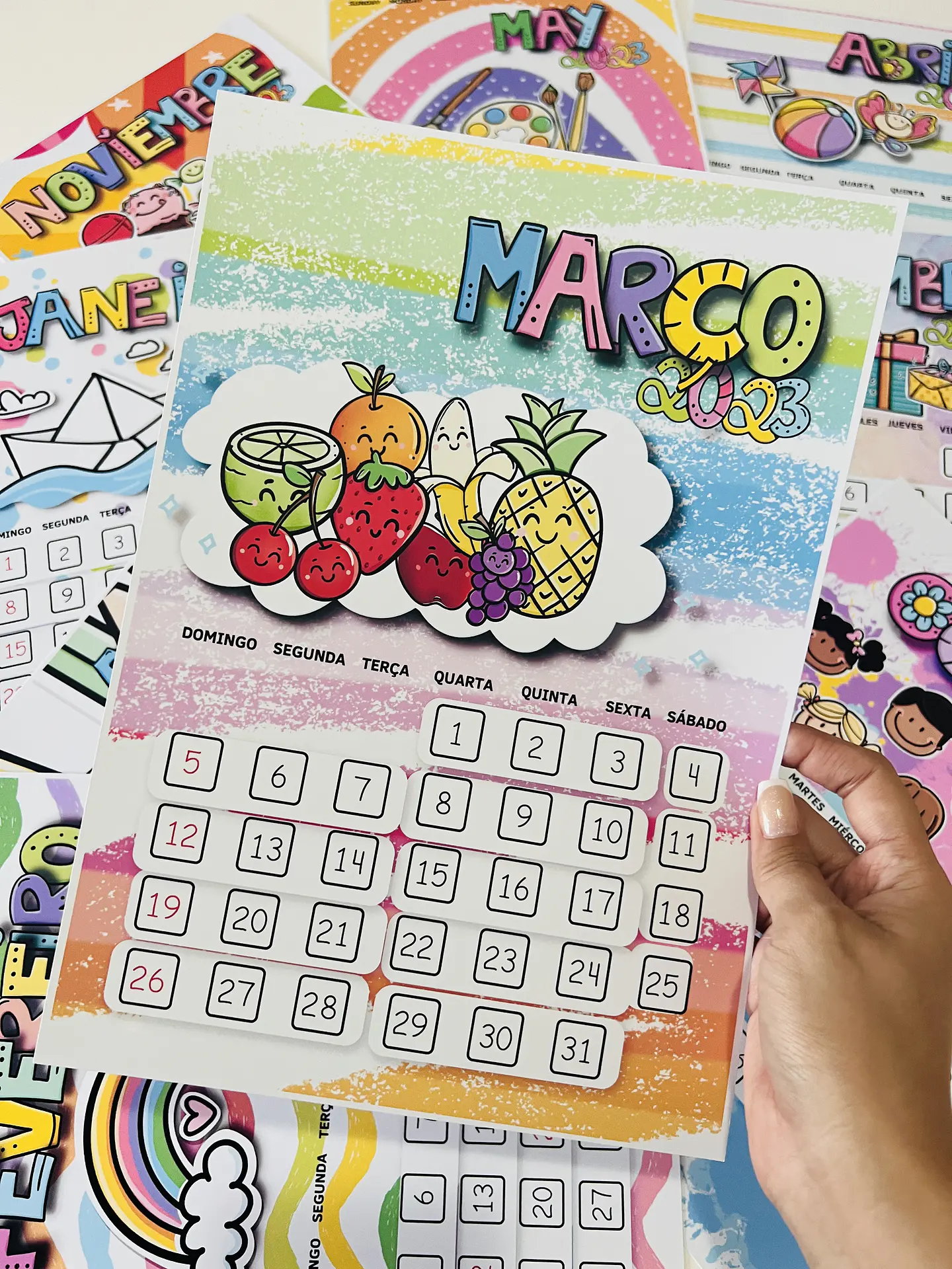 Arquivo Atividade Calendário Infantil em Pdf 6