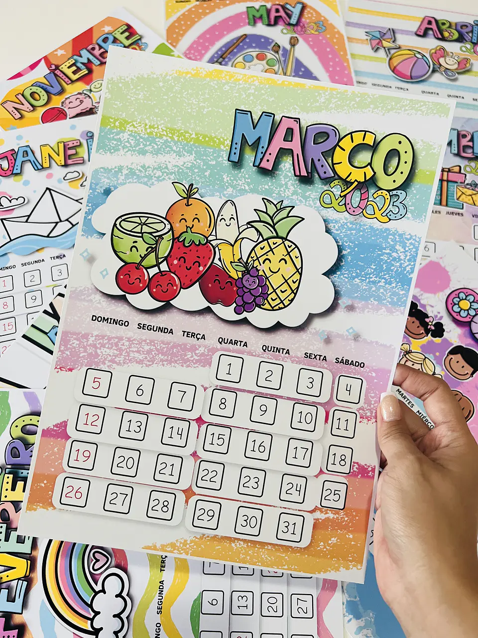 Arquivo Atividade Calendário Infantil em Pdf 6