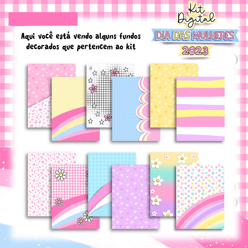 Kit Digital Dia das Mulheres Completo em Png  4