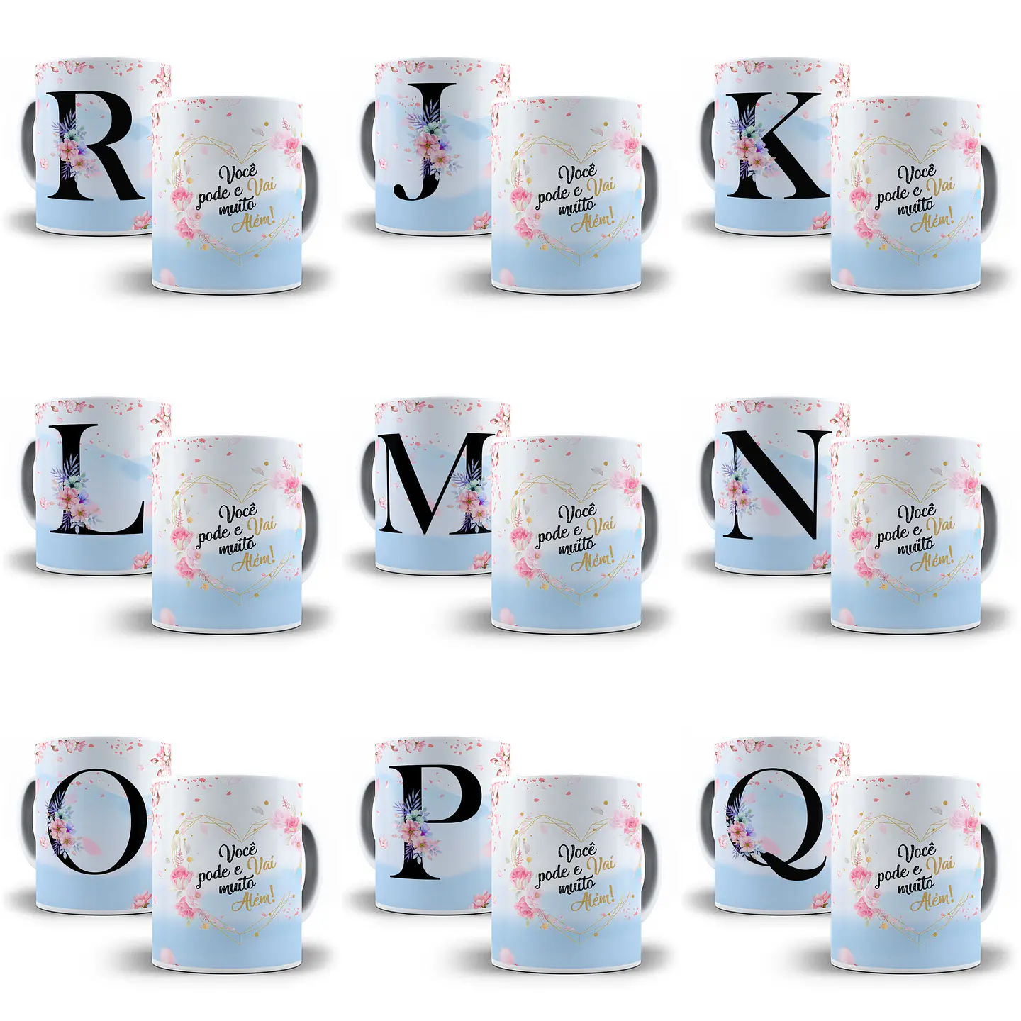 26 Arte para Caneca Alfabeto Cerejeira azul em CorelDraw + Jpg   1