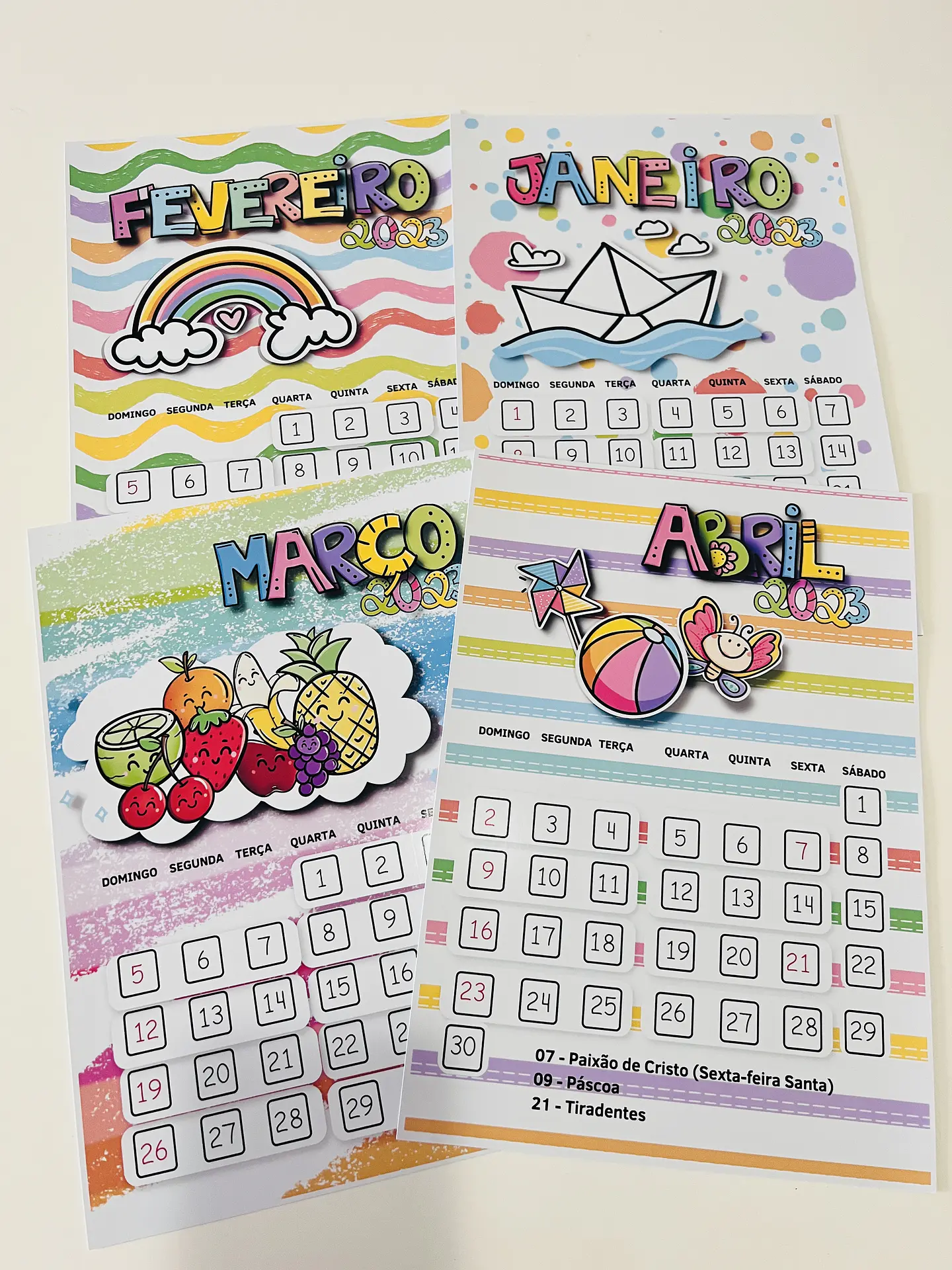 Arquivo Atividade Calendário Infantil em Pdf 7