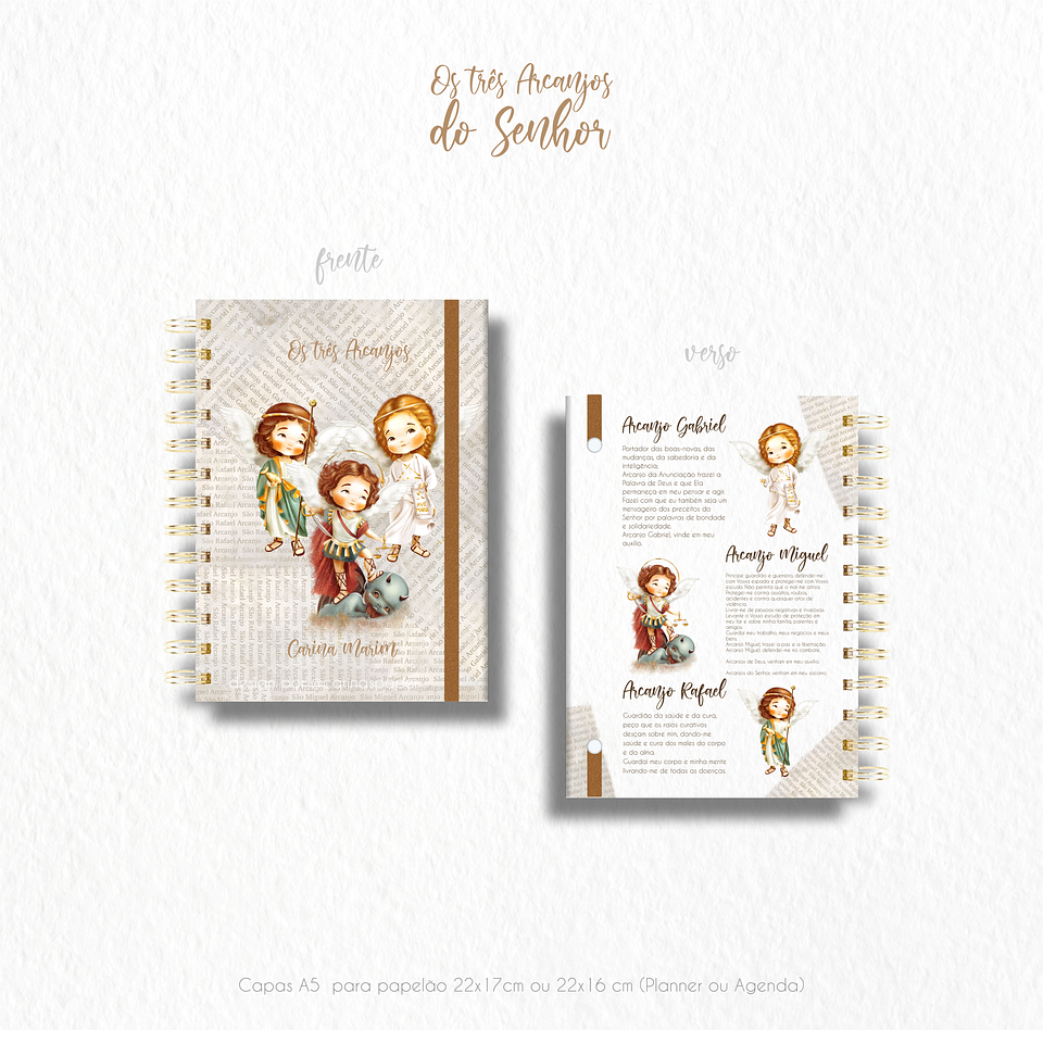 Arte para Capa Agenda Arcanjos em Jpg 6