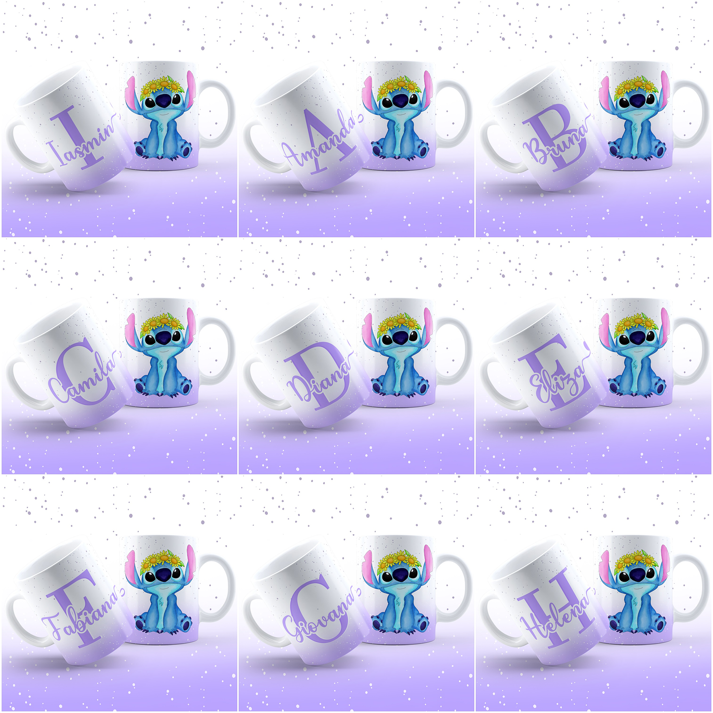 26 Arte para Caneca Alfabeto Feminino Stitch Rosa e Roxo em Jpg 2