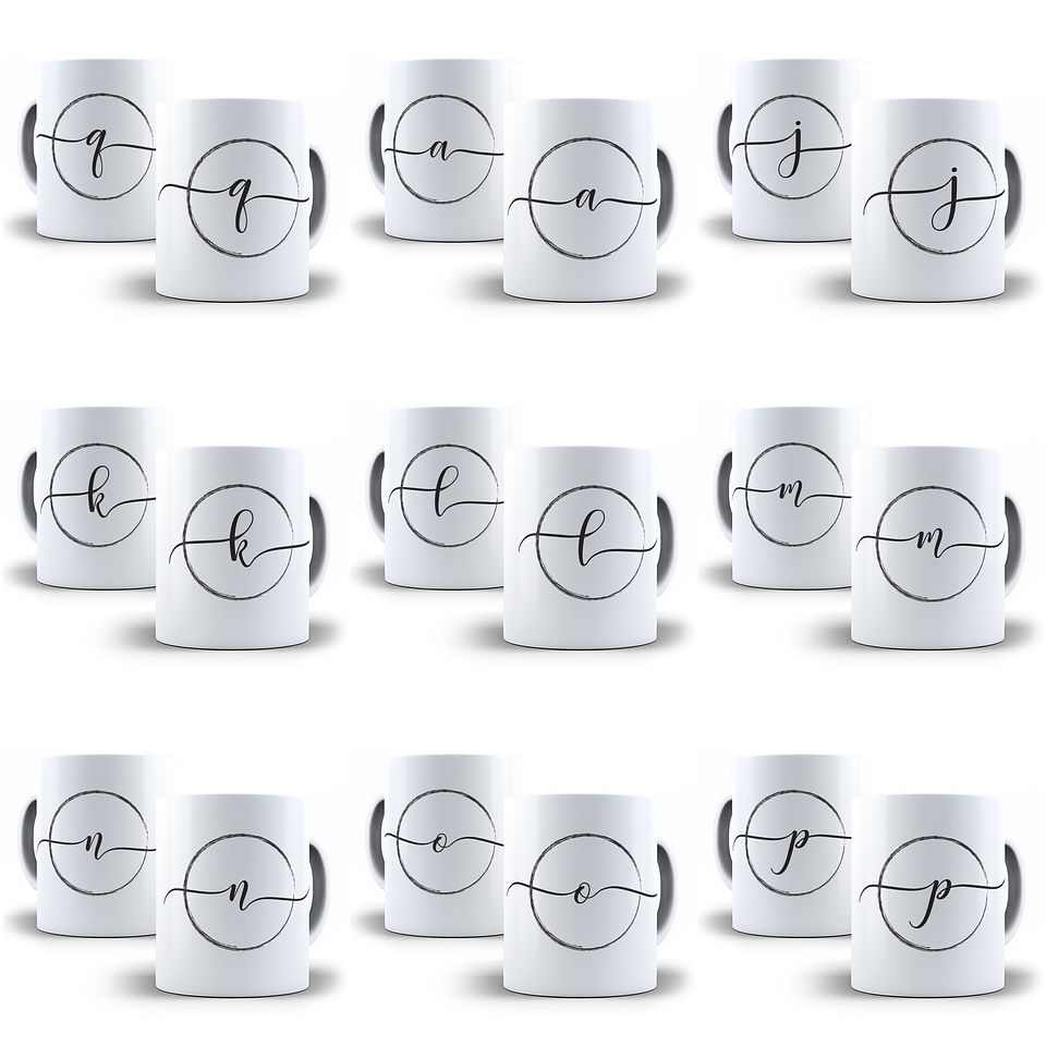 26 Arte para Caneca Alfabeto Ghifo em CorelDraw + Jpg 1