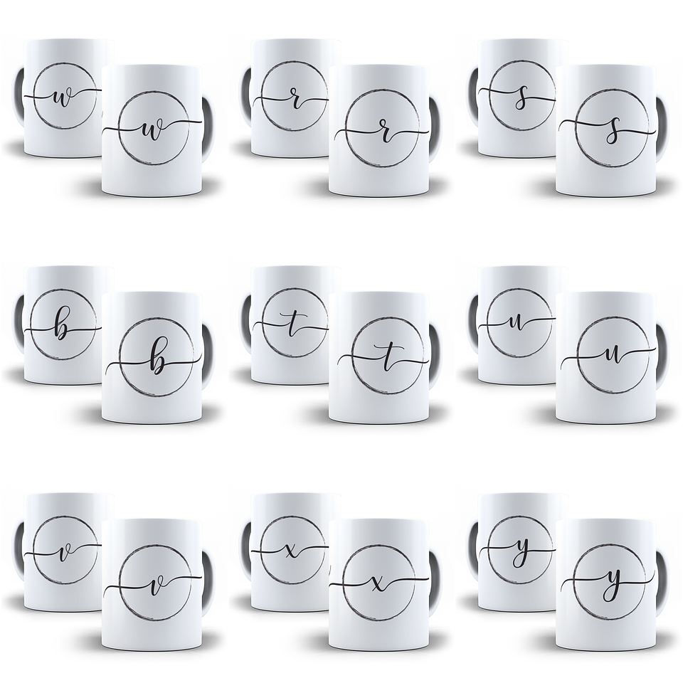 26 Arte para Caneca Alfabeto Ghifo em CorelDraw + Jpg 2