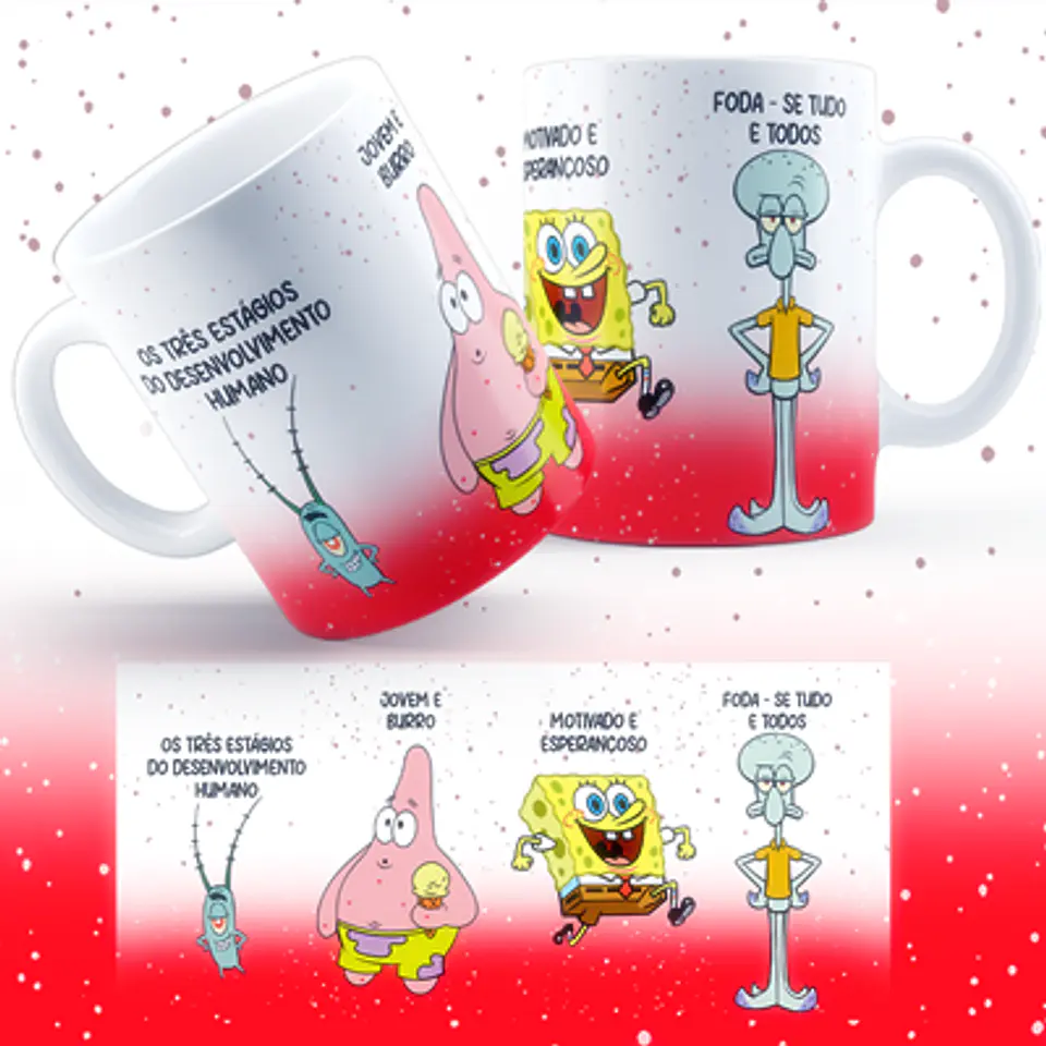 Artes para Caneca Frases Animadas Personagens em Jpg 1
