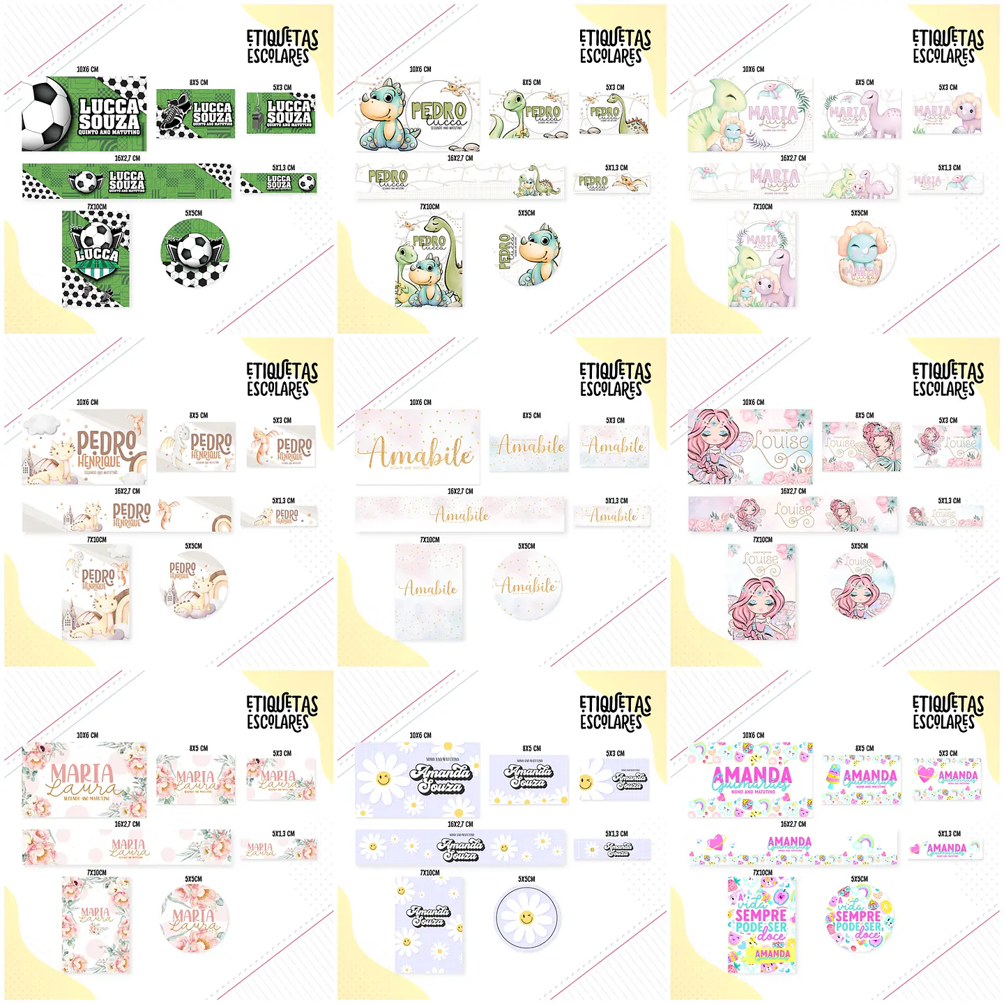 Pacote Agendas Escolares + Etiquetas Volta as Aulas Arquivos em Pdf  2