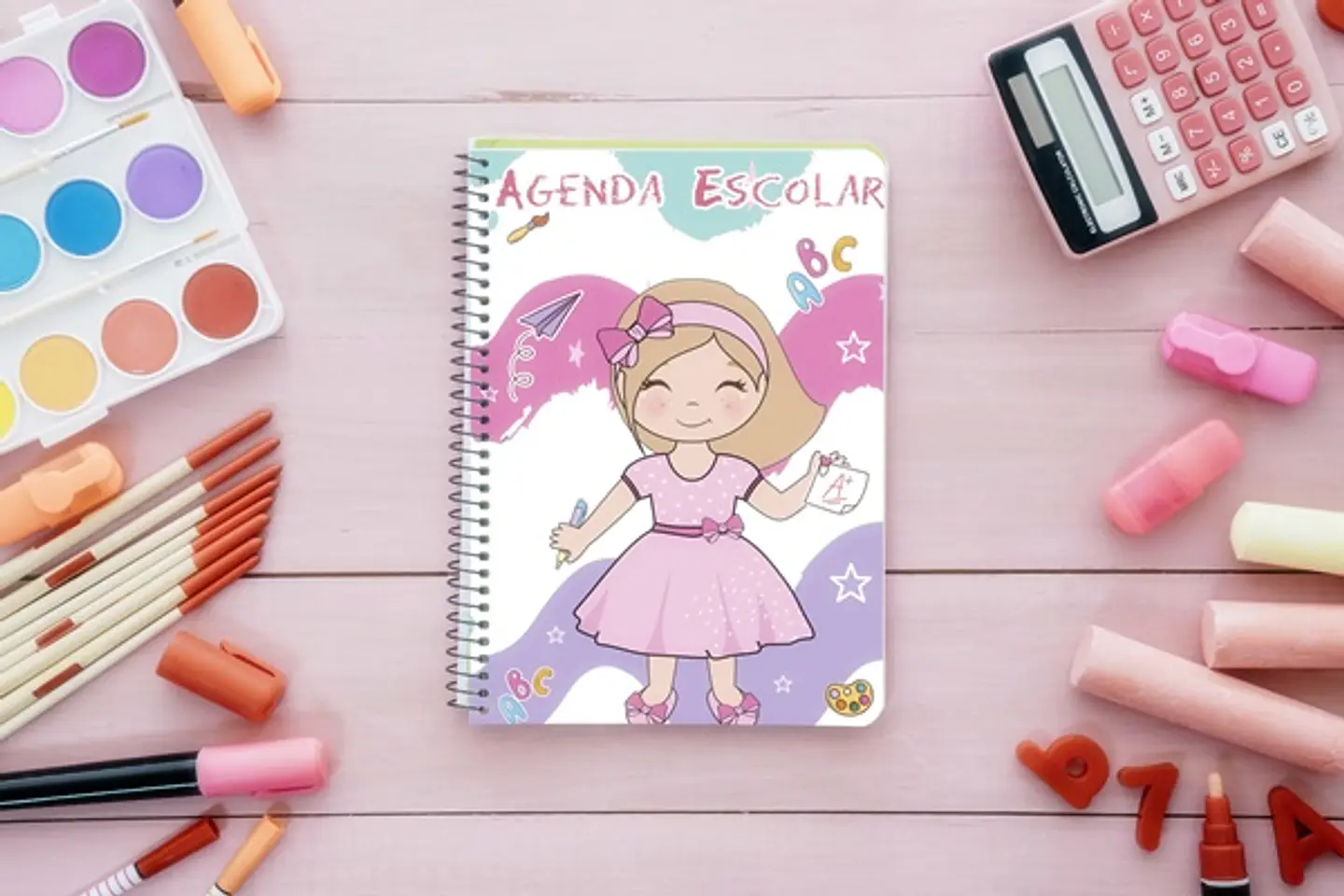 13 Artes para Capa Agendas Voltas as Aulas em CorelDraw 7