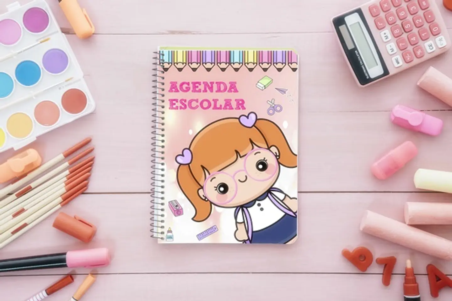 13 Artes para Capa Agendas Voltas as Aulas em CorelDraw 8