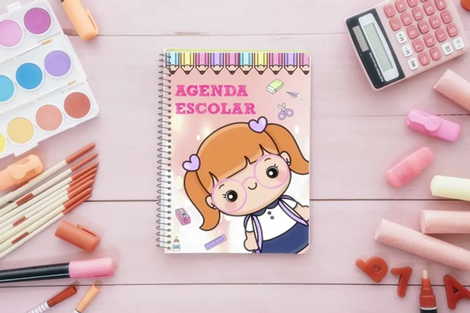 13 Artes para Capa Agendas Voltas as Aulas em CorelDraw 8