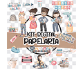 Kit Digital Papelaria sem fundo Png 