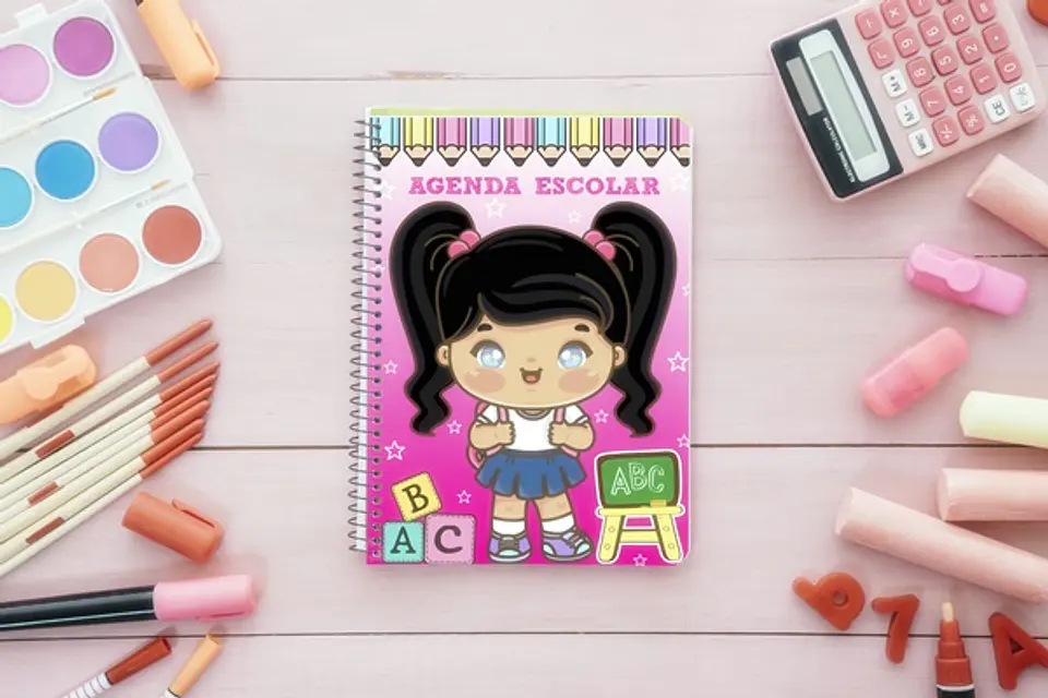 13 Artes para Capa Agendas Voltas as Aulas em CorelDraw 9