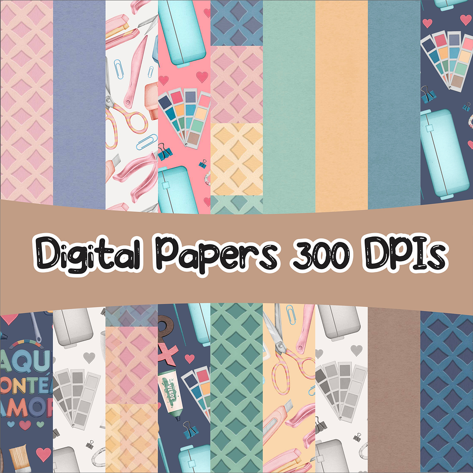 Kit Digital Papelaria sem fundo Png  2