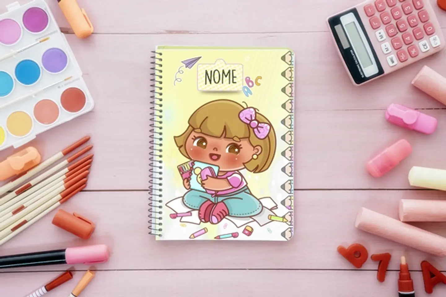 13 Artes para Capa Agendas Voltas as Aulas em CorelDraw 10