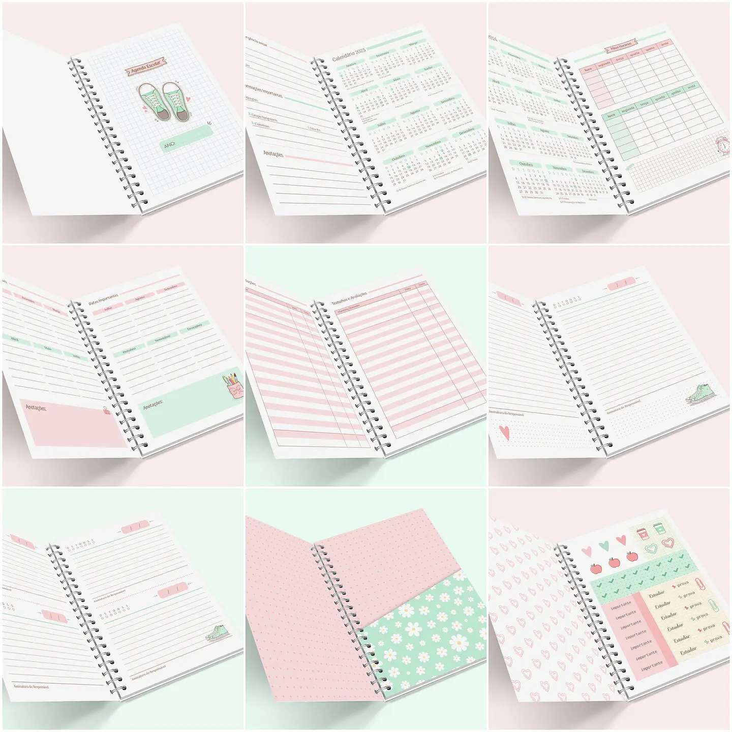 Pacote Agenda Escolar Crescidinhos em Pdf  4