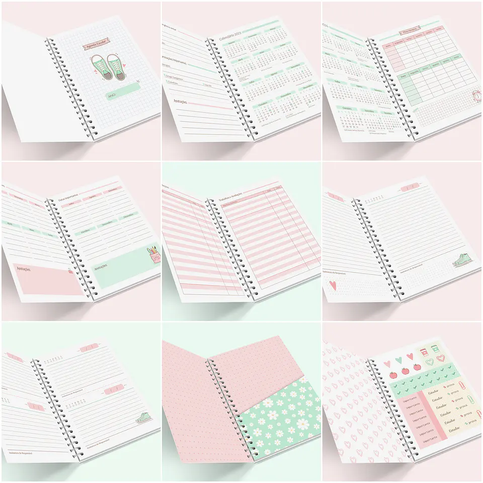 Pacote Agenda Escolar Crescidinhos em Pdf  4