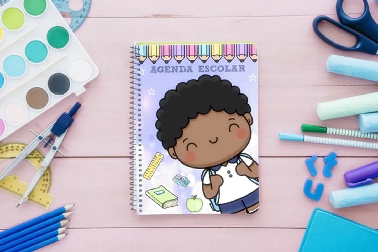 13 Artes para Capa Agendas Voltas as Aulas em CorelDraw 11