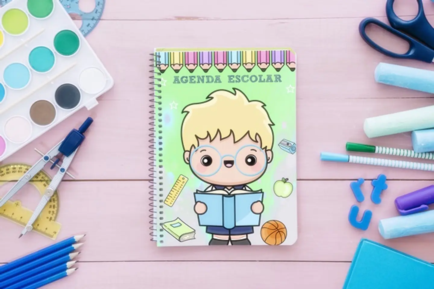 13 Artes para Capa Agendas Voltas as Aulas em CorelDraw 12