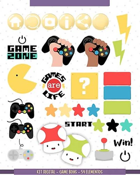 Kit Digital Game Boys sem fundo Png  