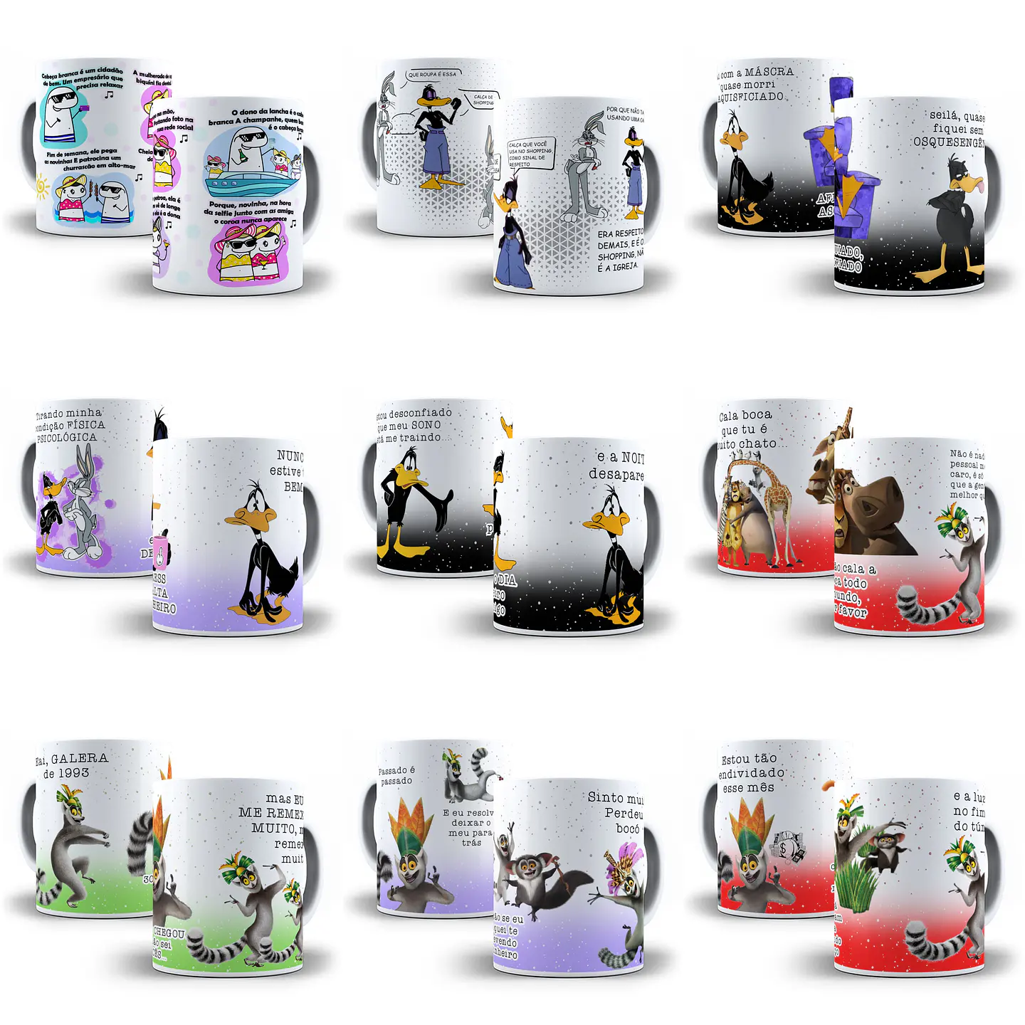 Artes para Caneca Frases Engraçadas Personagens em Jpg  3