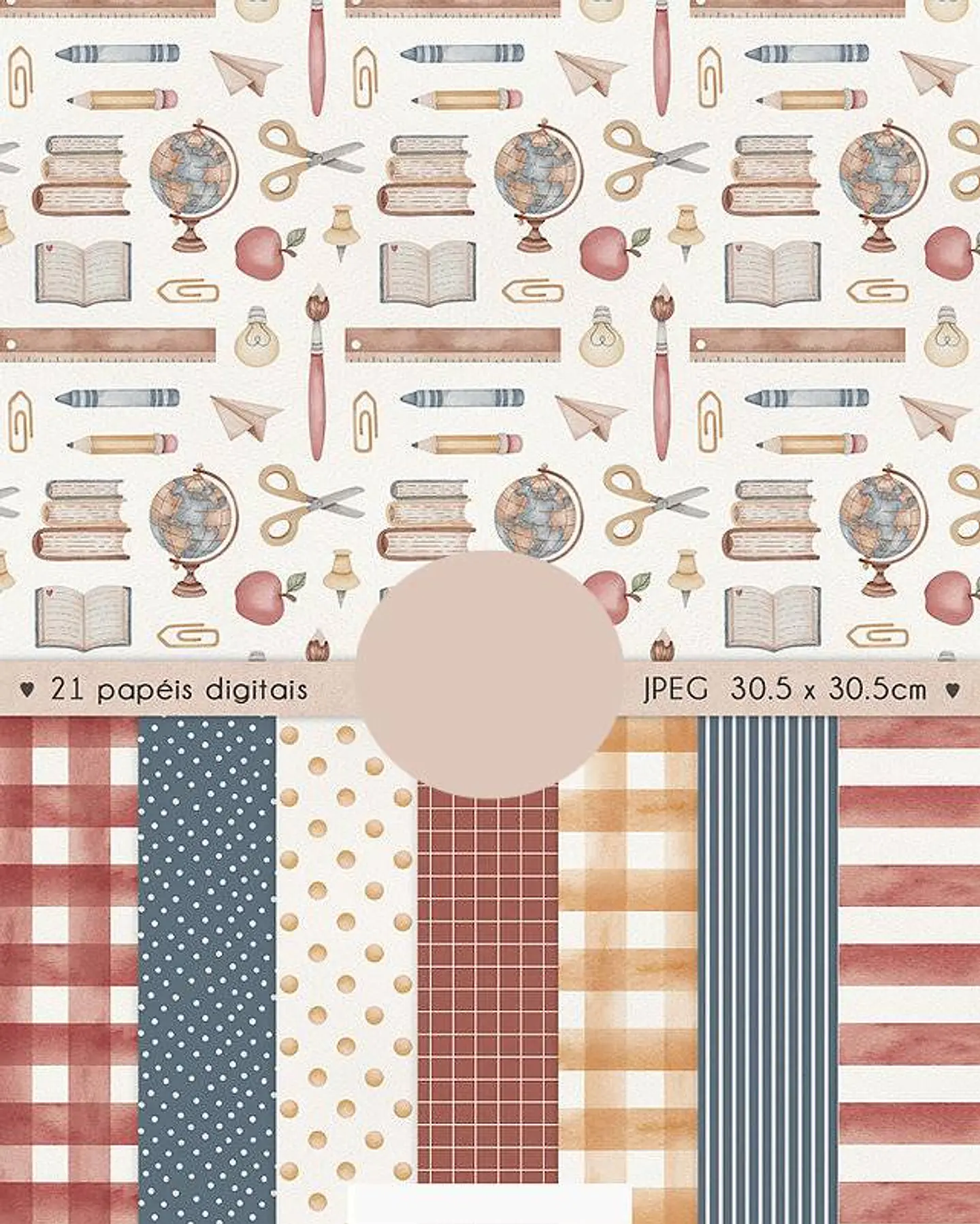 Kit Digital Volta as Aulas em Aquarela sem fundo Png   3