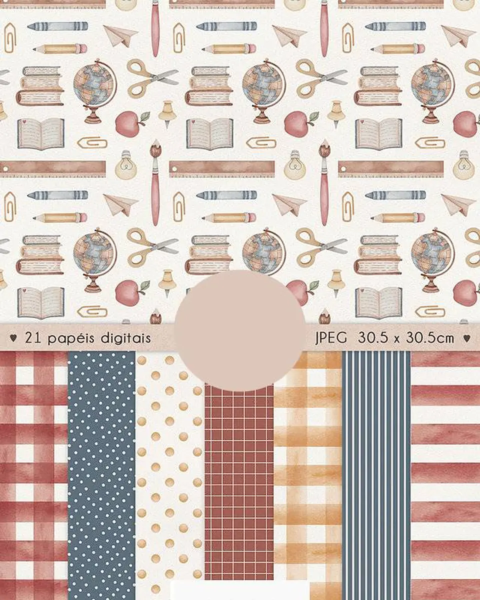 Kit Digital Volta as Aulas em Aquarela sem fundo Png   3