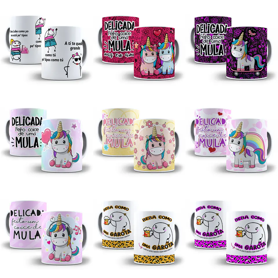 Artes para Caneca Frases Engraçadas Personagens em Jpg  4