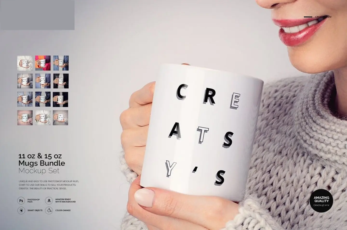 Mockup para Caneca Modelo 2 em Photoshop  1
