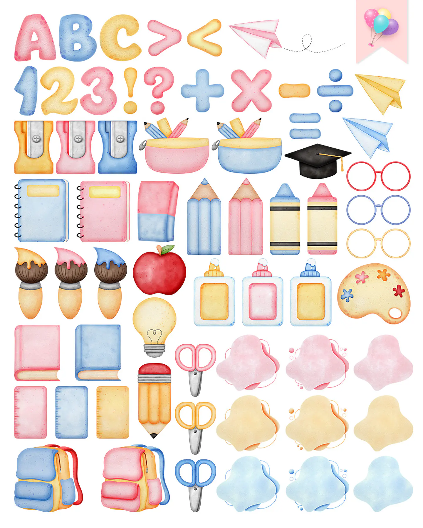 Kit Digital Volta as Aulas Bichinhos sem fundo Png 3