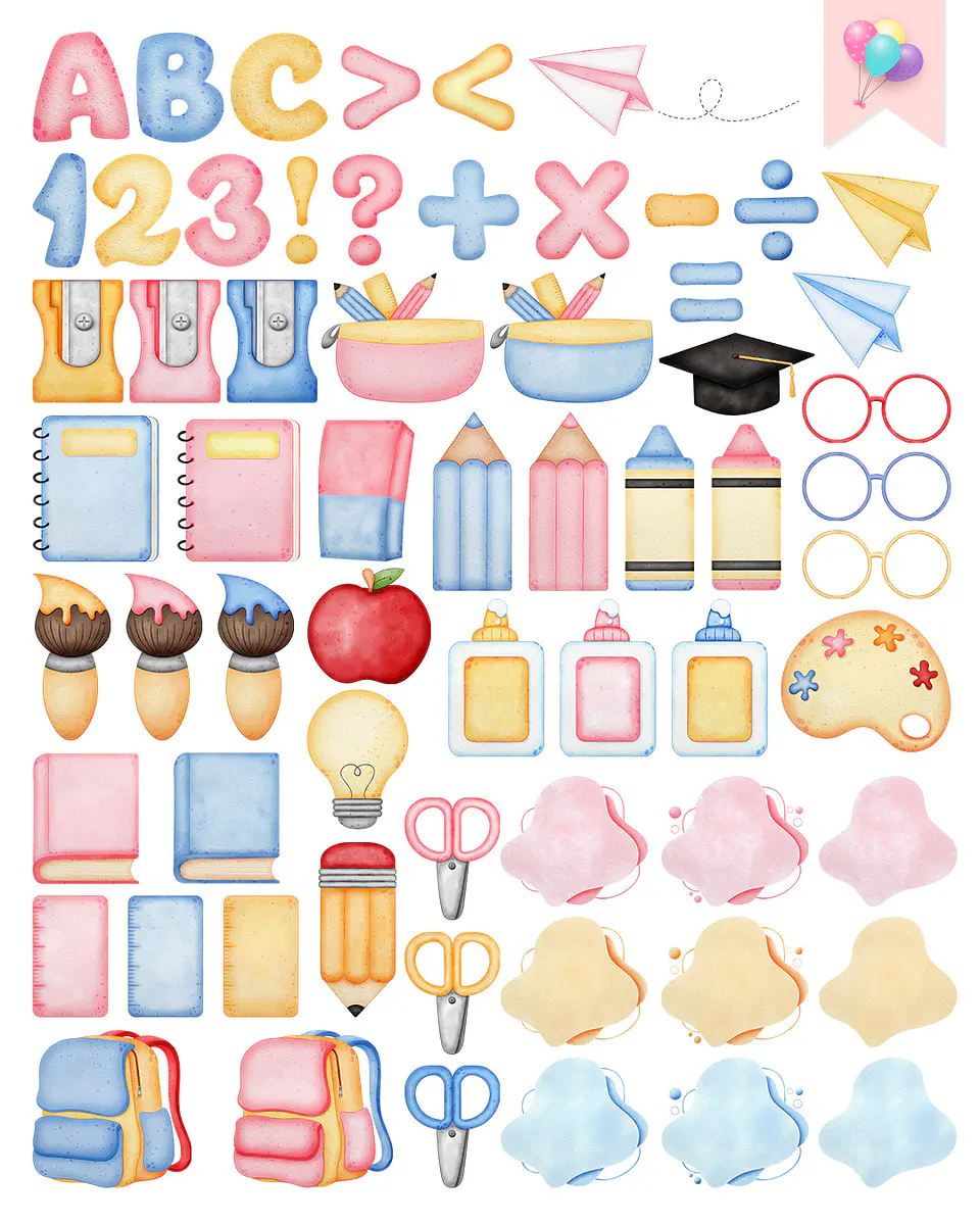 Kit Digital Volta as Aulas Bichinhos sem fundo Png 3