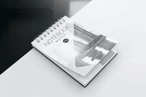 Mockup para Agenda Bloquinho Modelo 6 em Photoshop