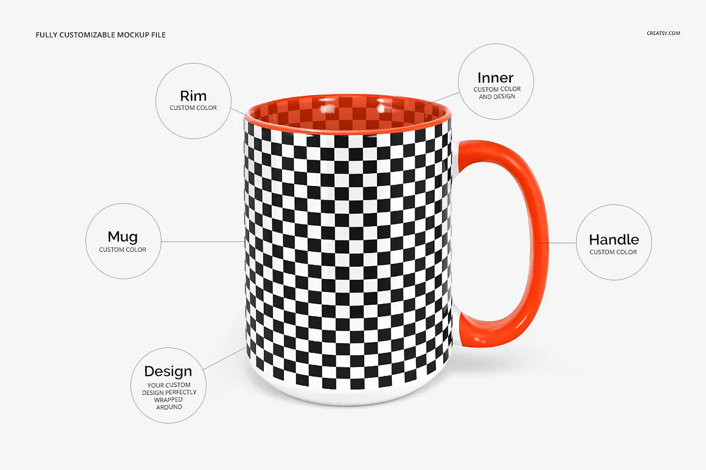 Mockup para Caneca Modelo 3 em Photoshop  2