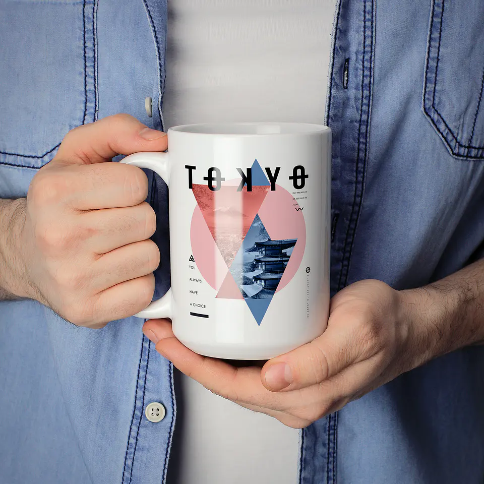Mockup para Caneca Modelo 2 em Photoshop  3