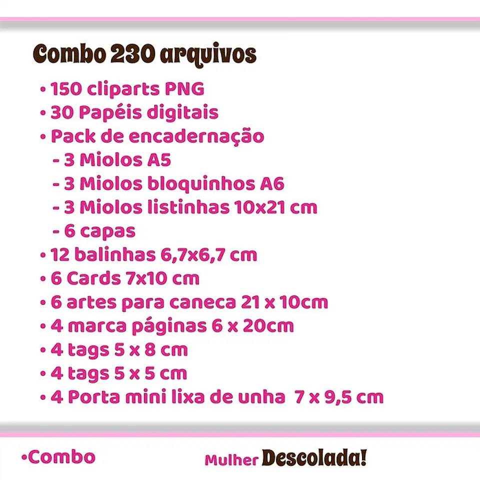 Combo Mulher Descolada Dia da Mulher Completo 2