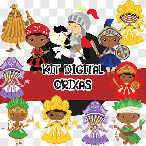 Kit Digital Orixás em Png