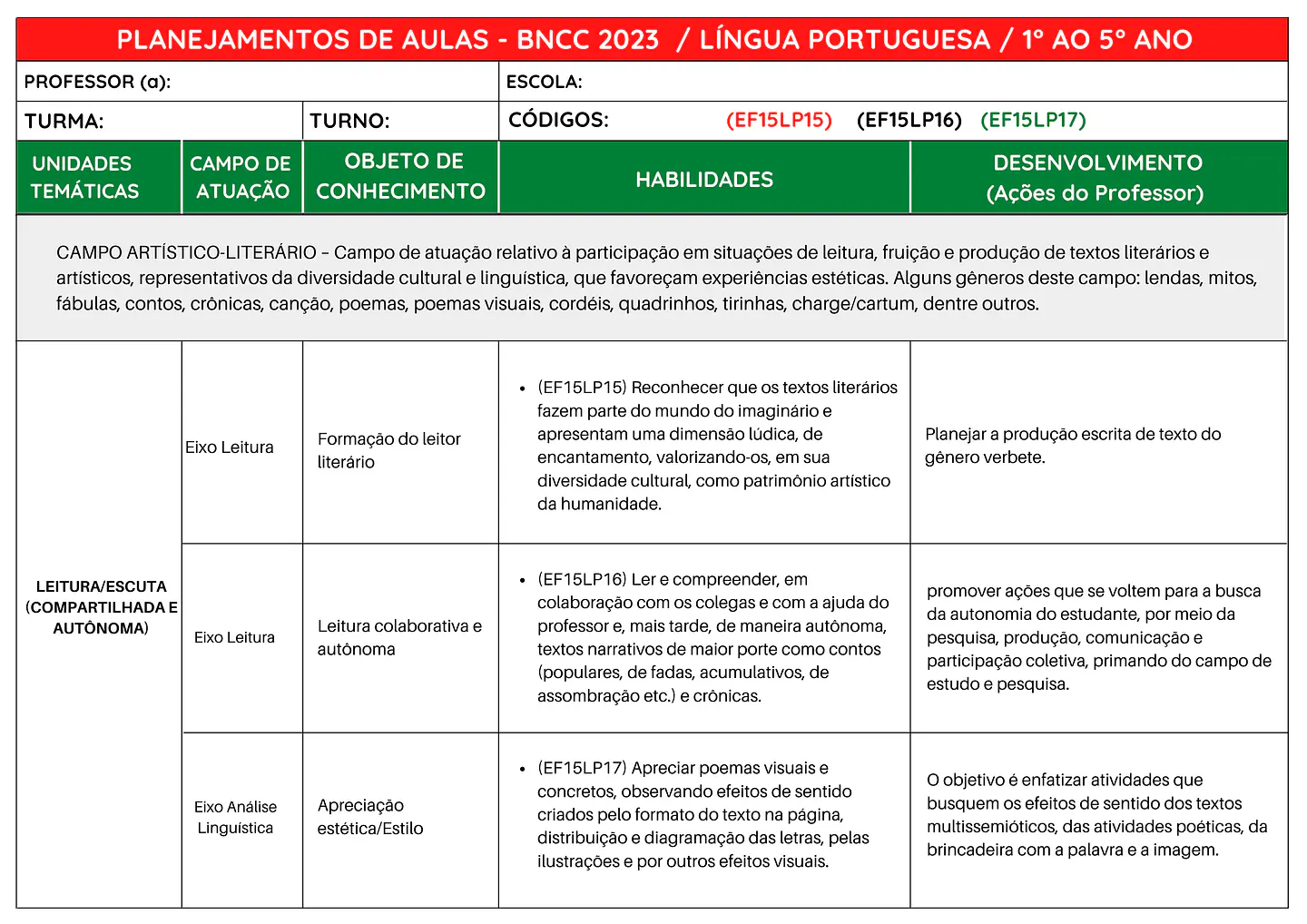 Planos de Aulas Planejamento Educação Infantil 2023 BNCC 8