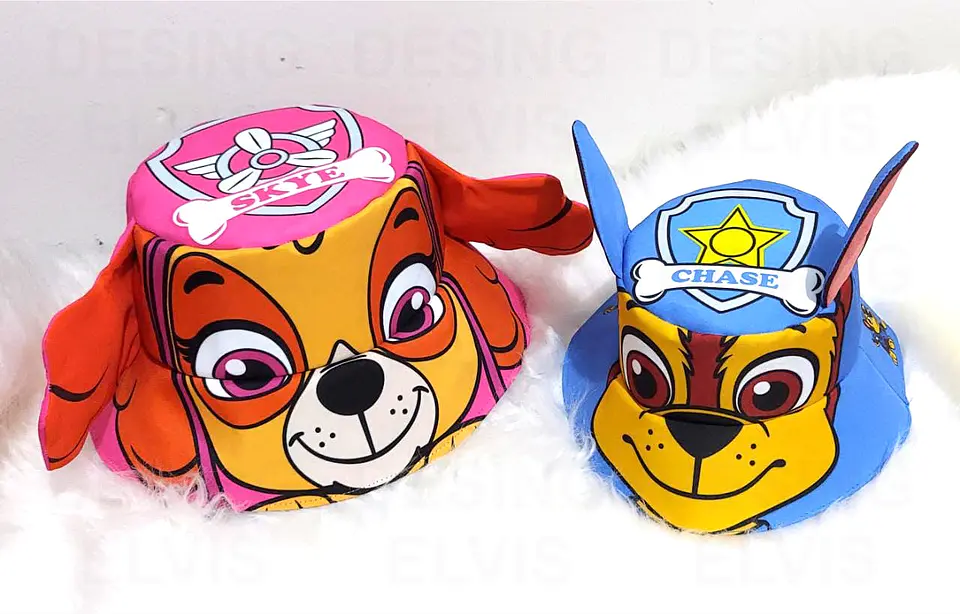 Pacote Modelos Prontos para Chapéu Bucket Personagens em CorelDraw 6