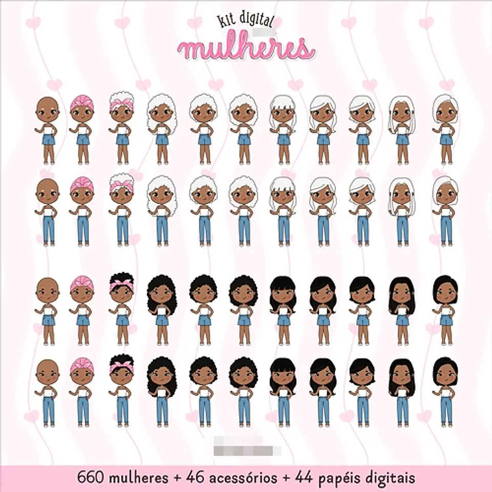 Kit Digital Dia das Mulheres Kit 1 em Png  7