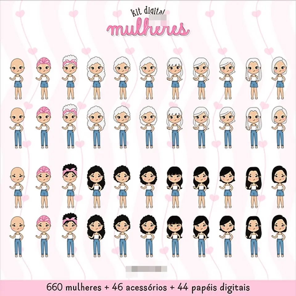 Kit Digital Dia das Mulheres Kit 1 em Png  8