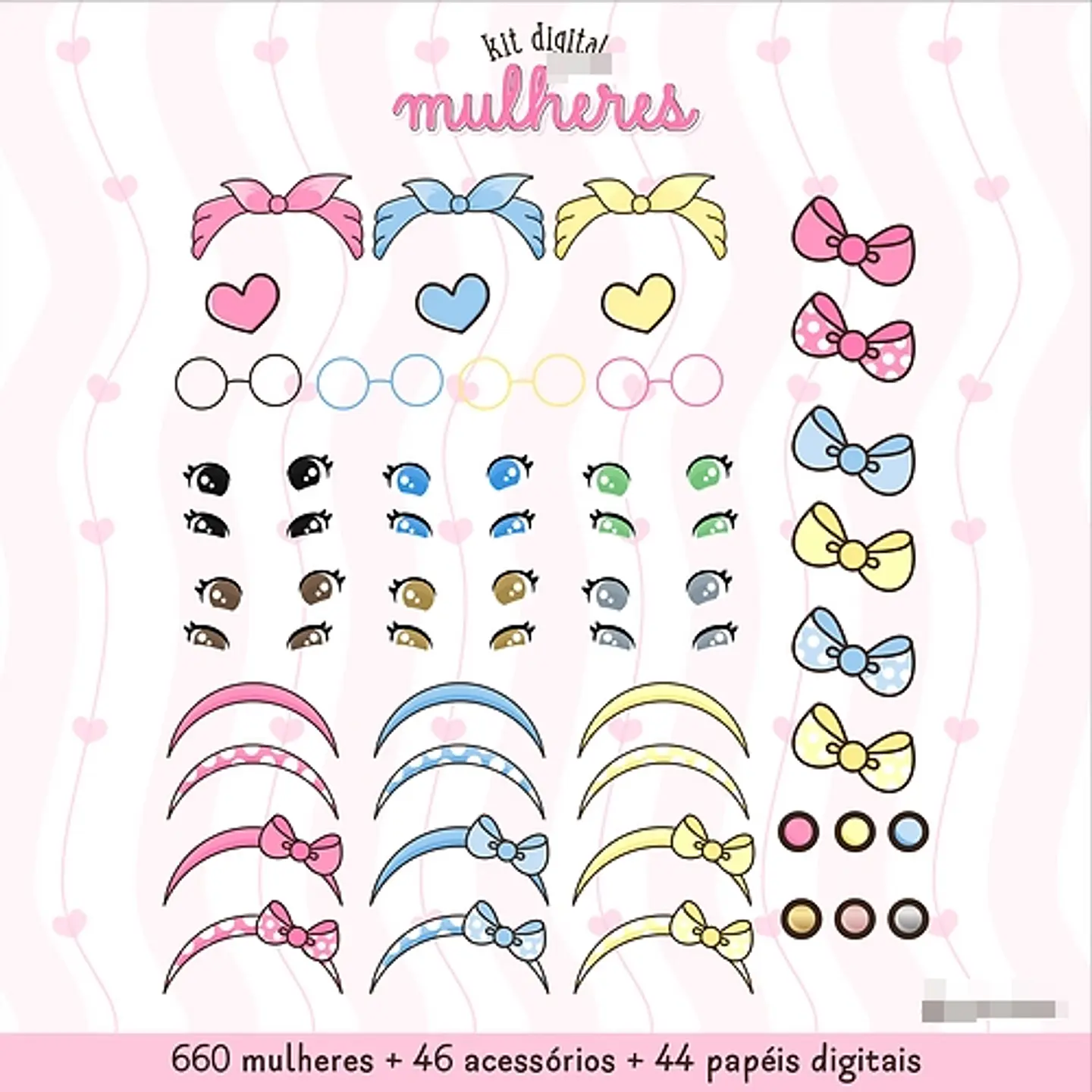 Kit Digital Dia das Mulheres Kit 1 em Png  9