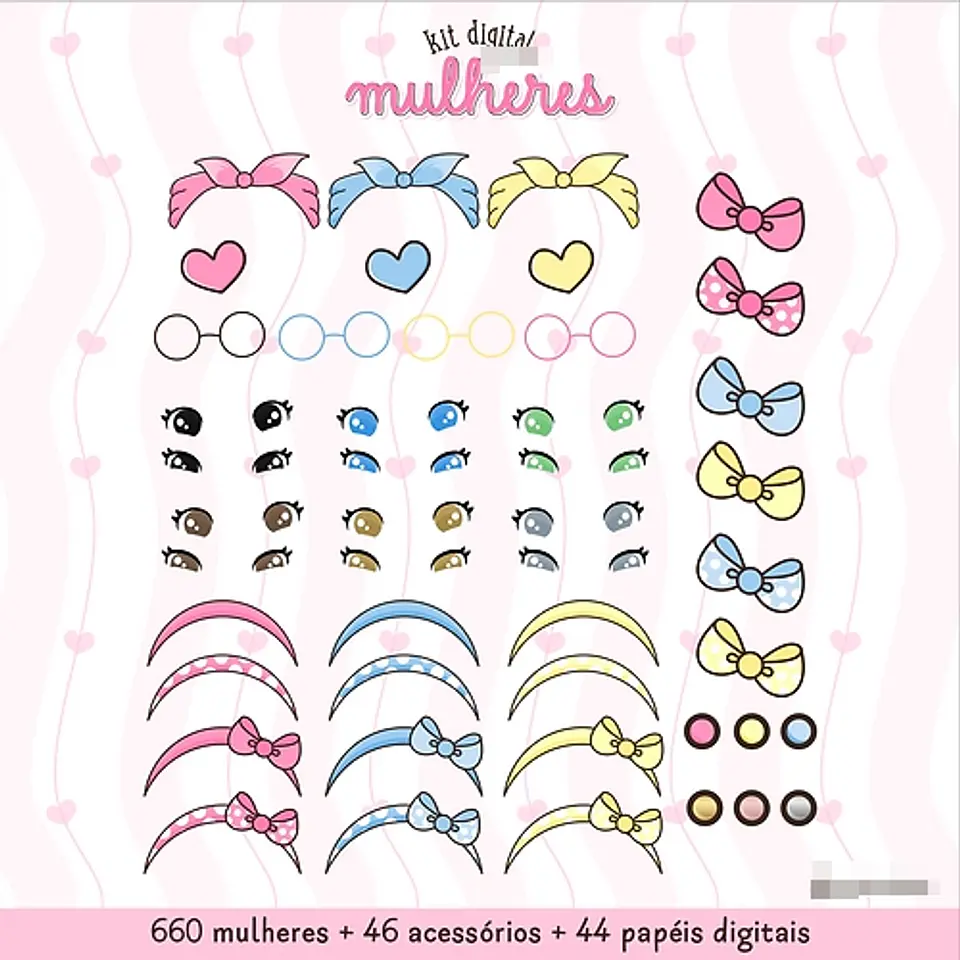 Kit Digital Dia das Mulheres Kit 1 em Png  9