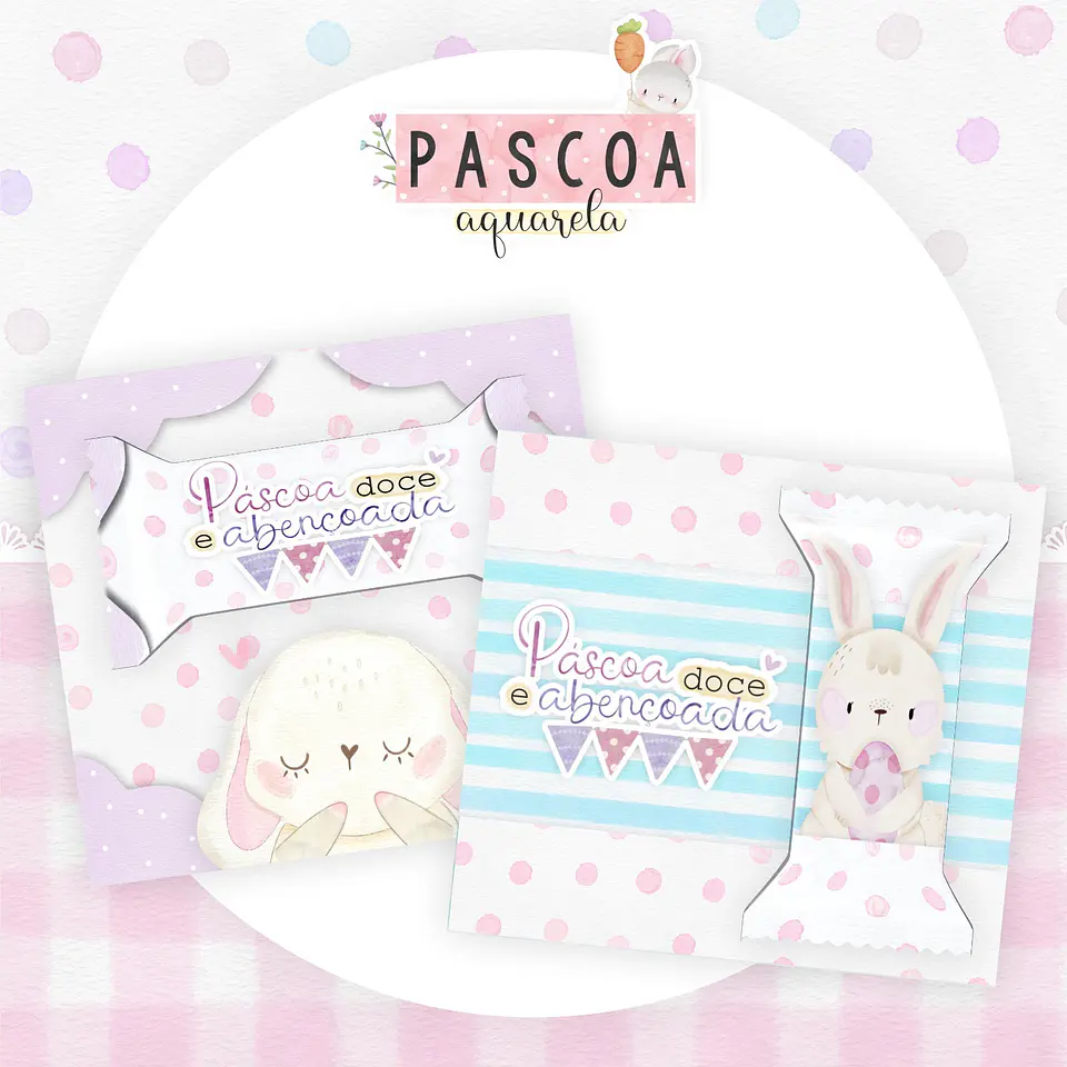 Kit Digital Páscoa Aquarela em Jpg 3