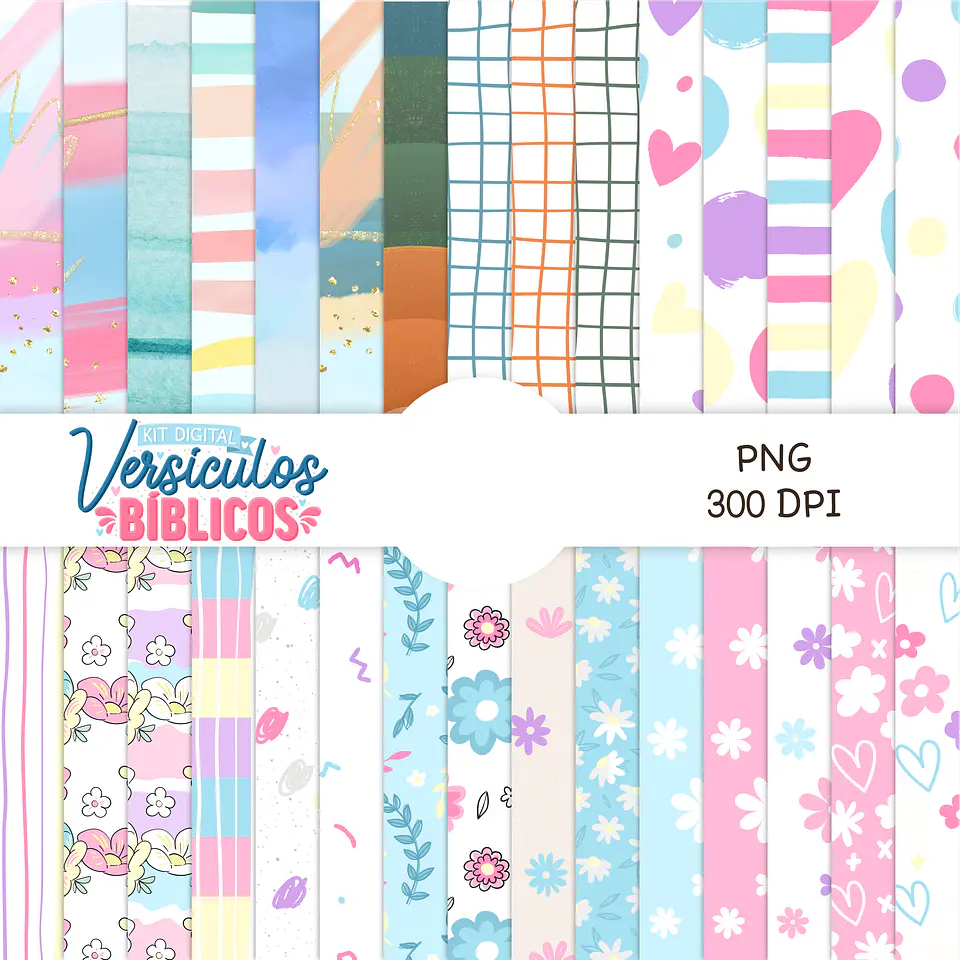 Kit Digital Versículos Bíblicos Religião em Png  8