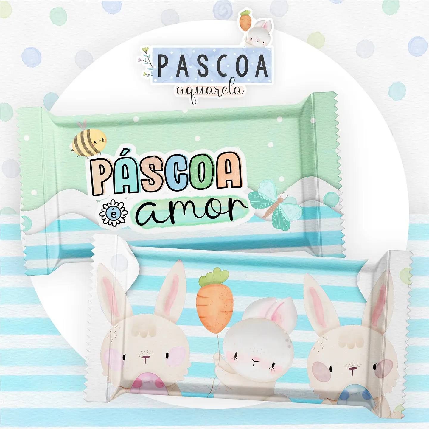 Kit Digital Páscoa Aquarela em Jpg 7