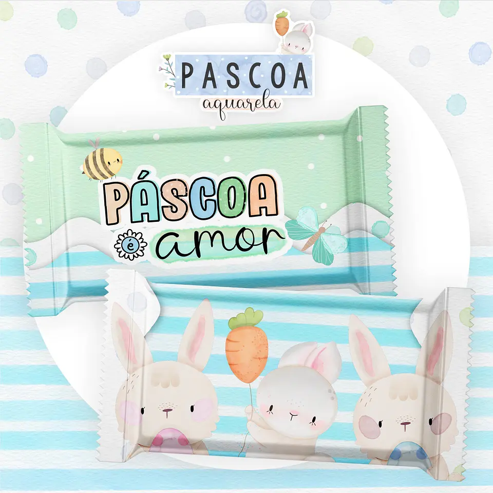 Kit Digital Páscoa Aquarela em Jpg 7