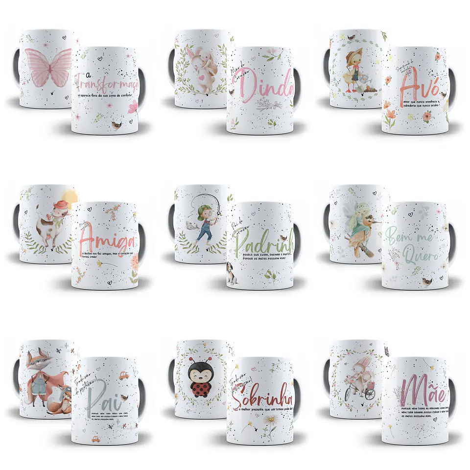 18 Artes Caneca Afeto Editável em Corel Draw 1