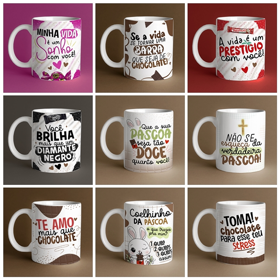 26 Artes para Caneca Páscoa Flork Arquivos em Jpg  2