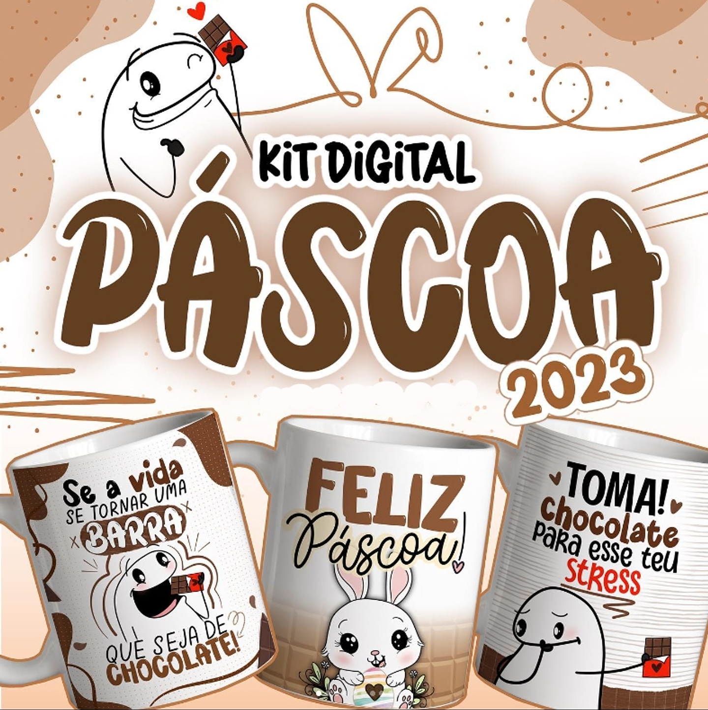 26 Artes para Caneca Páscoa Flork Arquivos em Jpg  3